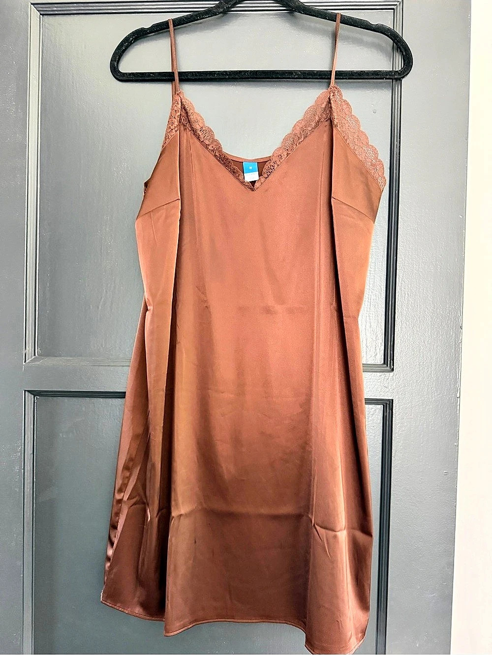 Old Navy Brown Lace-Trim Mini Dress Size Medium Like New